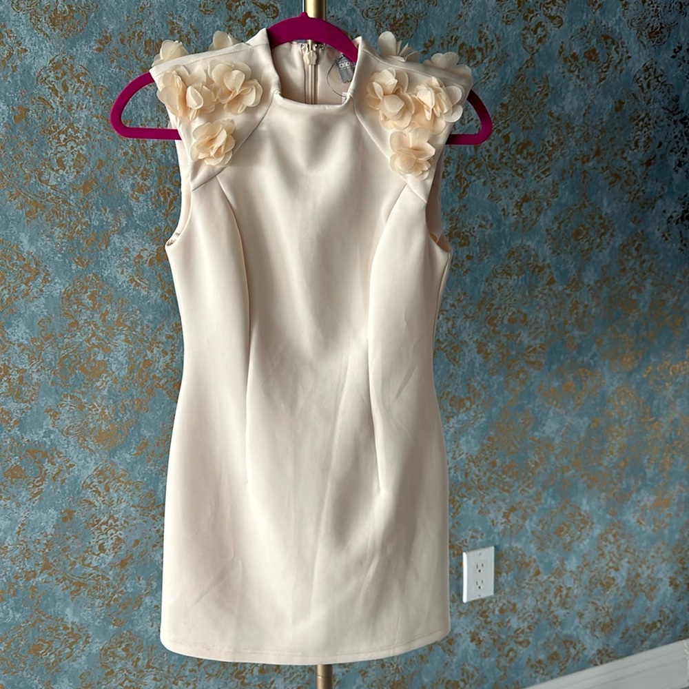 ASOS Cream Dress with Floral Detail